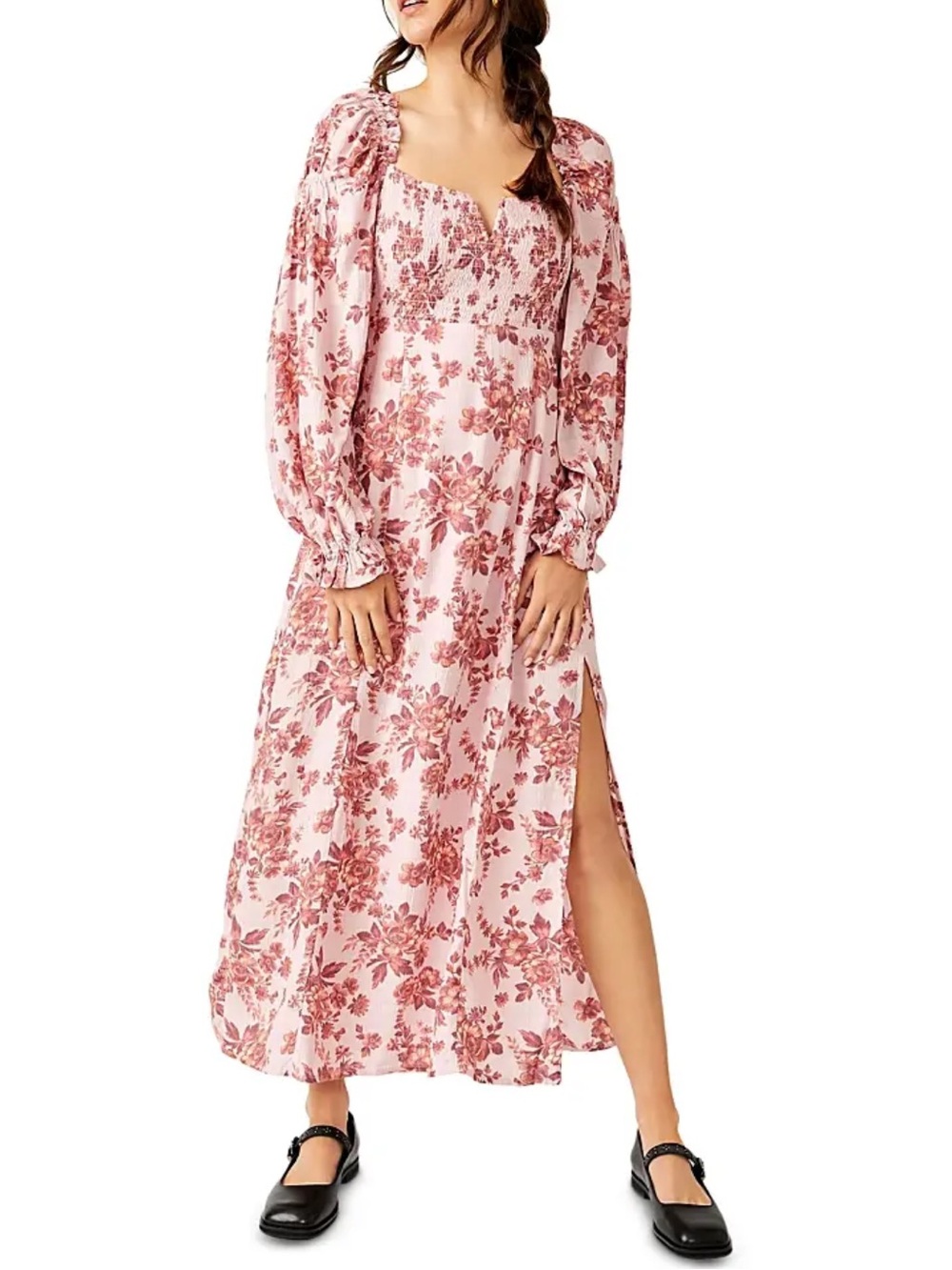 Free People Jaymes Midi Dress Size Small Lilac Combo PreLoved